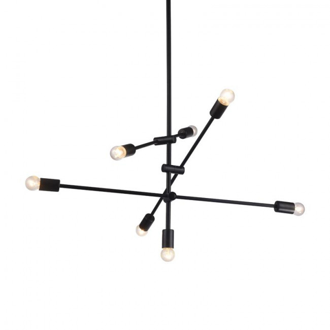 Φωτιστικό Επτάφωτο E27 Μαύρο Luther OD680107BK ACA LIGHTING