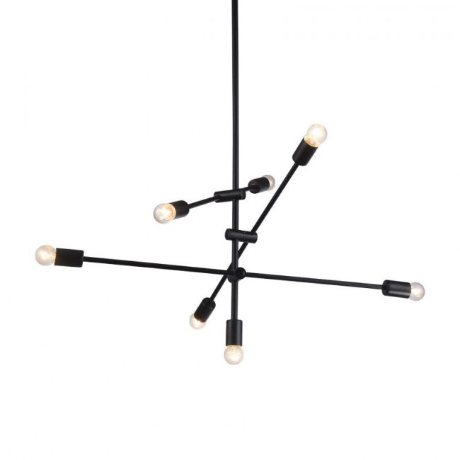 Φωτιστικό Επτάφωτο E27 Μαύρο Luther OD680107BK ACA LIGHTING