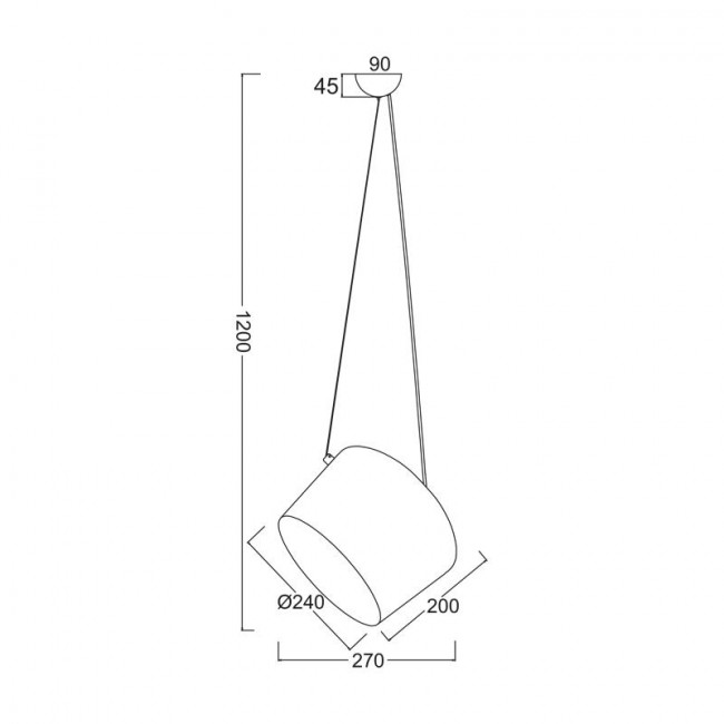 Φωτιστικό Μονόφωτο E27 Μαύρο Nova OD8002BK ACA LIGHTING