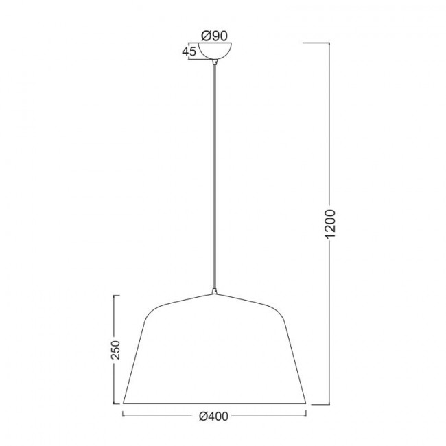Φωτιστικό Μονόφωτο Ε27 Μαύρο Pallada OD8072BK ACA LIGHTING