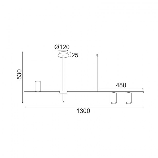 Φωτιστικό Τρίφωτο GU10 Χρυσό Aristo OD843C130G ACA LIGHTING