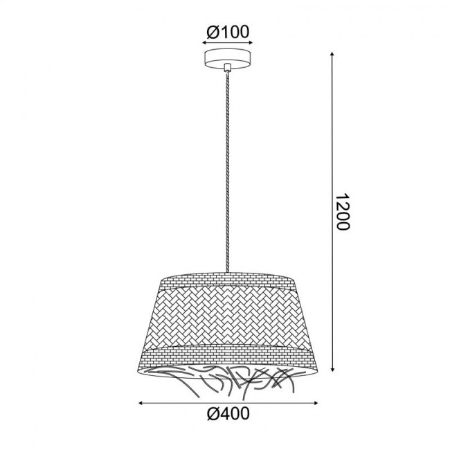 Φωτιστικό Μονόφωτο Ε27 Φυσικό Andros OD94891PG ACA LIGHTING