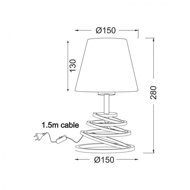 Πορτατίφ Ε27 Λευκό Και Χρώμιο Lagos OYD10134WTL1 ACA LIGHTING