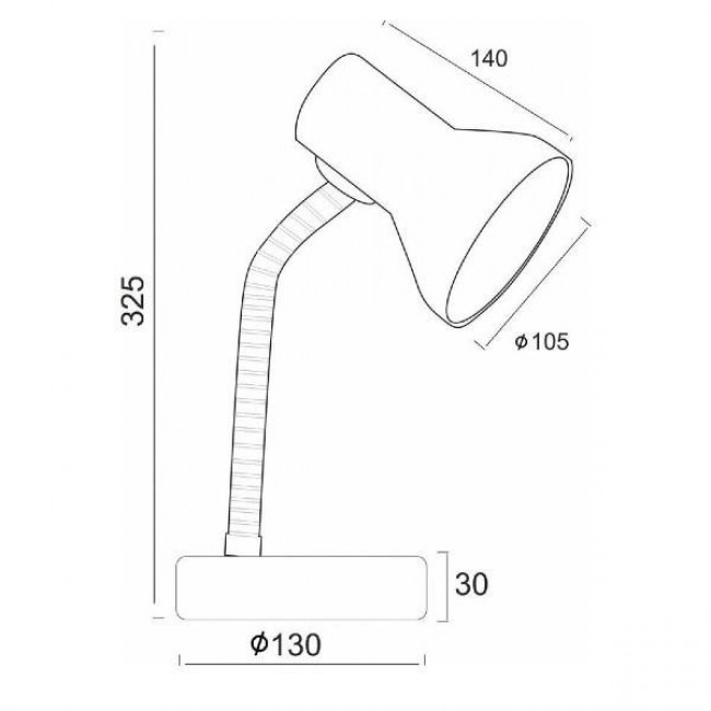 Φωτιστικό Γραφείου E27 Μαύρο SF0371B ACA LIGHTING