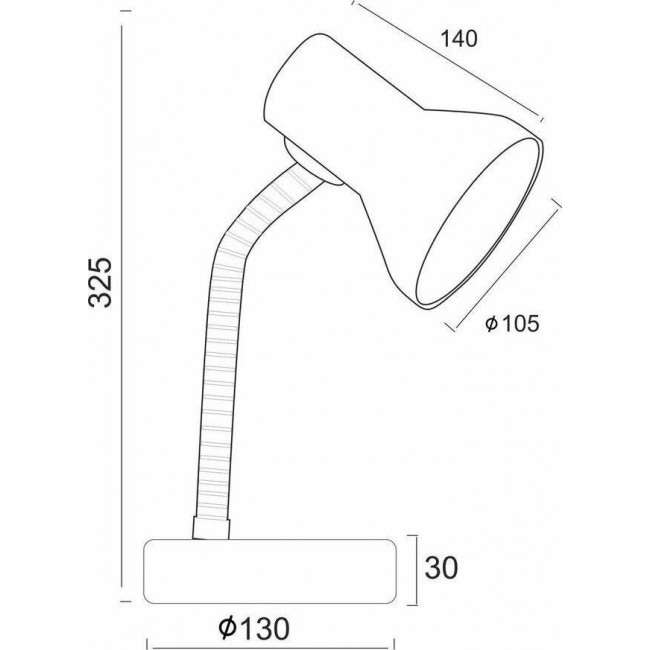 Φωτιστικό Γραφείου E27 Κόκκινο SF0371R ACA LIGHTING