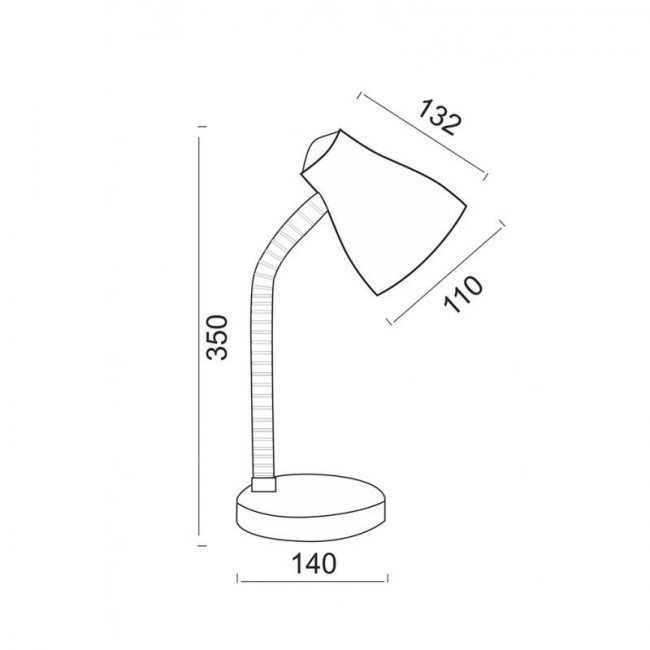 Φωτιστικό Γραφείου E27 Λευκό Και Ρόζ SF1211P ACA LIGHTING