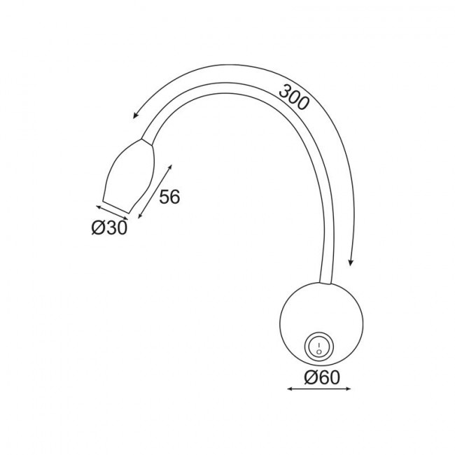 Σποτ Επίτοιχο LED 3W 3000K Λευκό Swan SF126BLED330W ACA LIGHTING