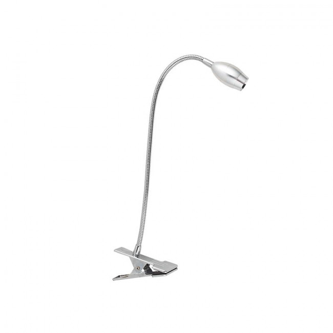 Φωτιστικό Γραφείου LED 3W 4000K Ασημί Με Τσιμπίδα Swan SF126BLED340C ACA LIGHTING