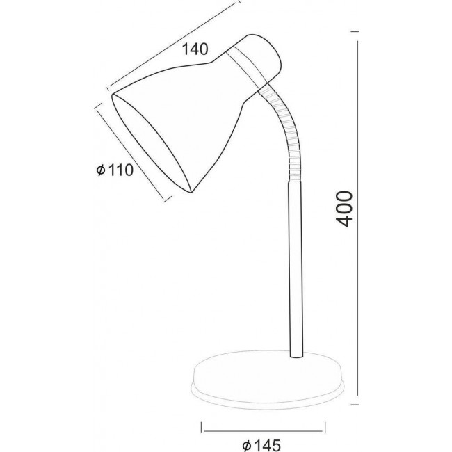 Φωτιστικό Γραφείου E27 Γκρι SF1309G ACA LIGHTING