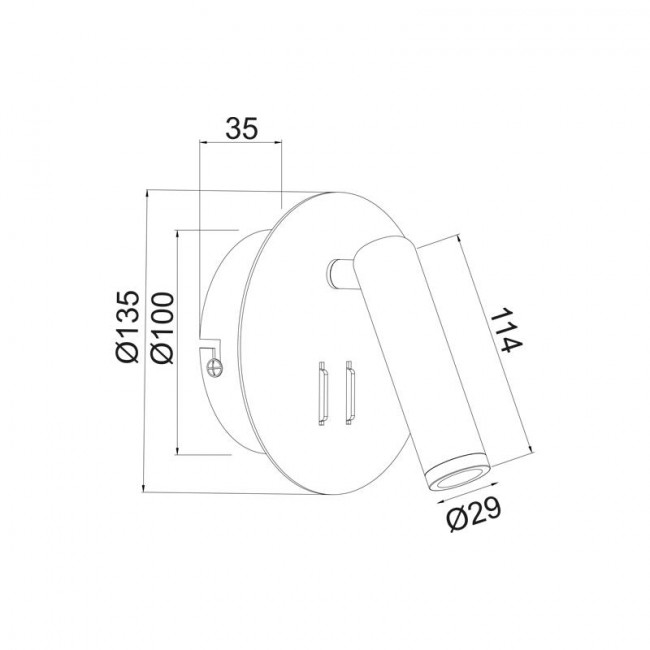 Απλίκα LED 7W 3000K Μαύρο Zeus SF1801LEDB ACA LIGHTING