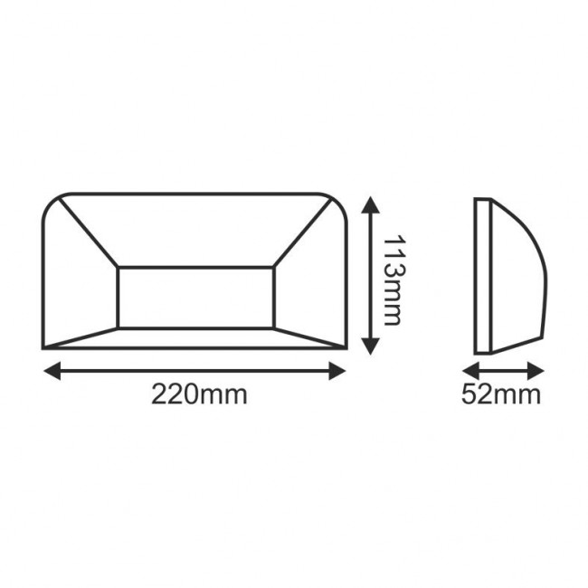 Απλίκα LED 6W 3000k Σκουριά SLIM22R ACA LIGHTING