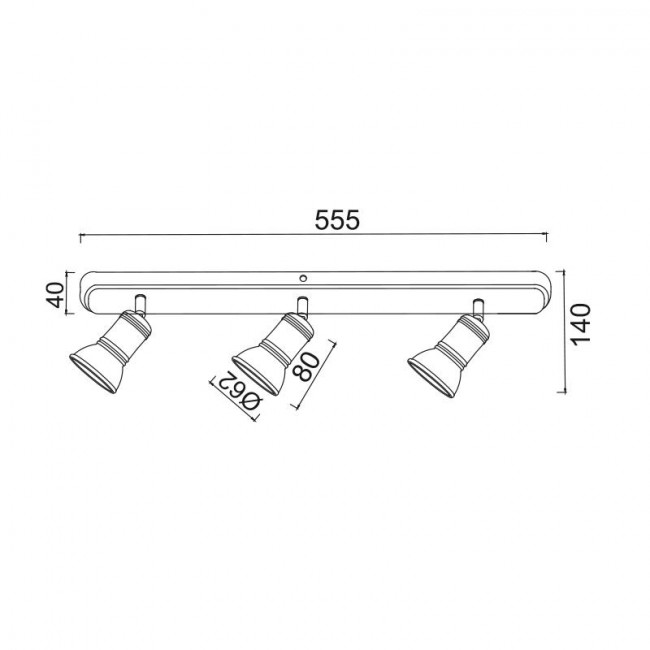 Σποτ Οροφής Τρίφωτο GU10 Λευκό Brulee SU283EPAW ACA LIGHTING
