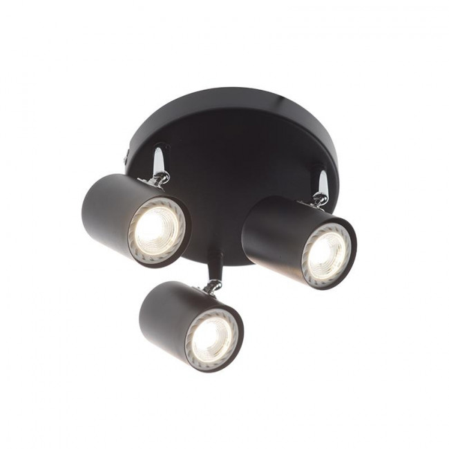 Σποτ Οροφής Τρίφωτο GU10 Μαύρο Orfeas SUH1893PB ACA LIGHTING
