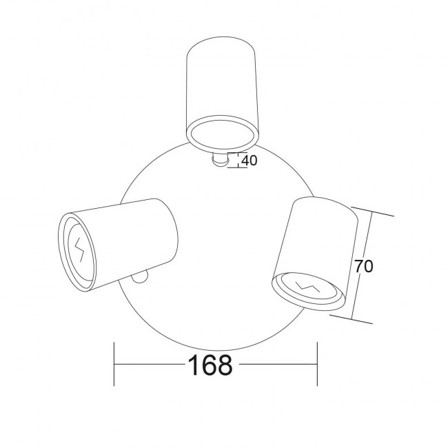 Σποτ Οροφής Τρίφωτο GU10 Λευκό Orfeas SUH1893PW ACA LIGHTING