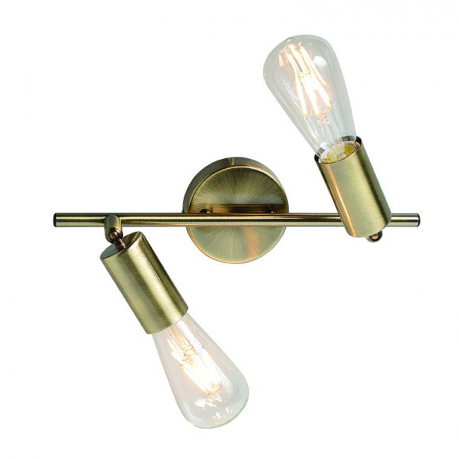 Απλίκα Δίφωτη E27 Ορείχαλκος Mohicans SUT1912TB ACA LIGHTING