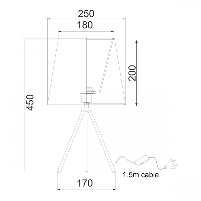 Πορτατίφ E27 Λευκό Milos TNK75090WT1T ACA LIGHTING