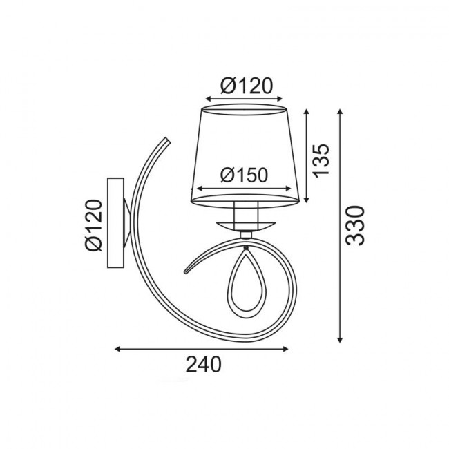 Απλίκα E14 Χρυσό Και Μαύρο Basilico TNK81490CG1W ACA LIGHTING