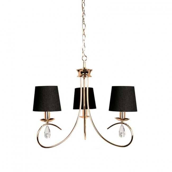 Φωτιστικό Τρίφωτο Ε14 Μαύρο και Χρυσό TNK81490CG3P ACA LIGHTING
