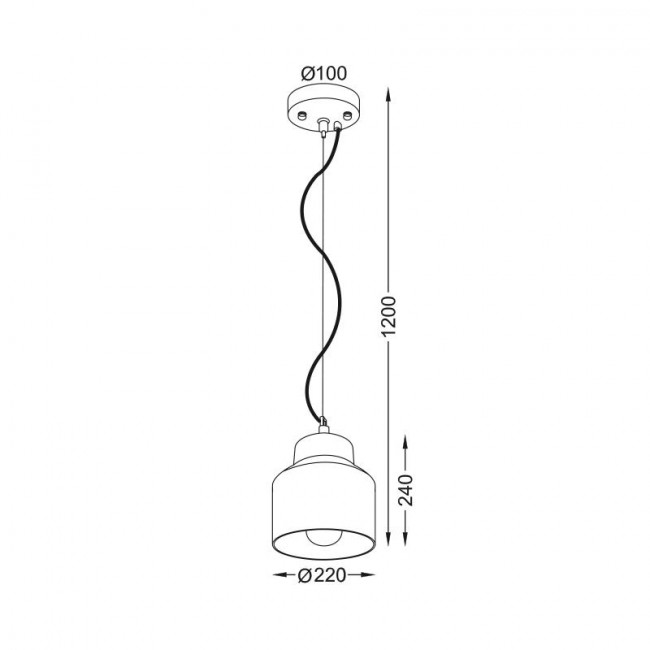 Φωτιστικό Μονόφωτο Ε27 Μαύρο Τσιμέντο Belfast V35159BW ACA LIGHTING