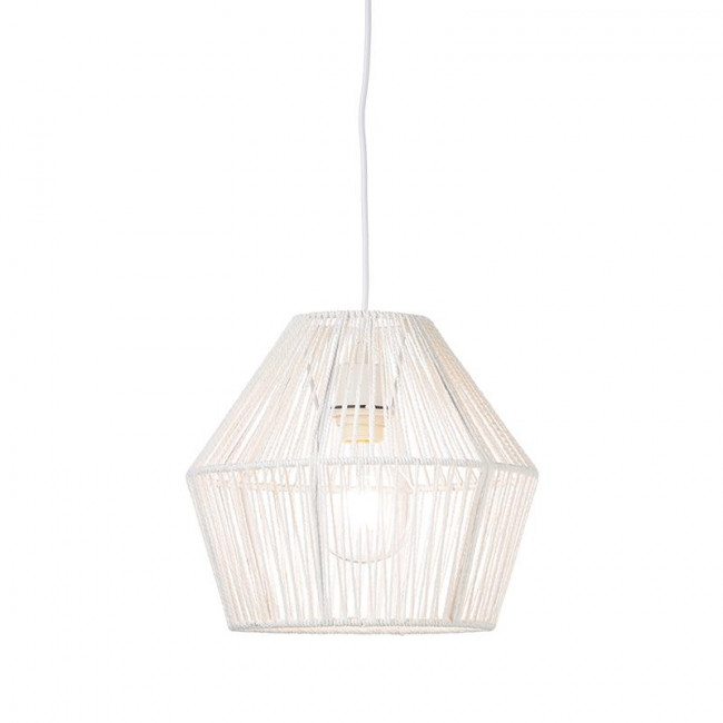 Φωτιστικό Μονόφωτο Ε27 Λευκό Σχοινί Peru V36319 ACA LIGHTING