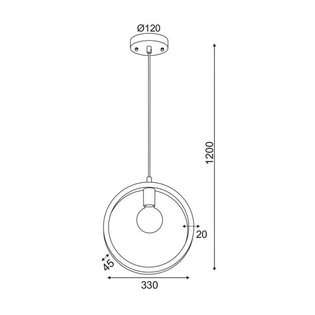 Φωτιστικό Μονόφωτο Ε27 Τσιμέντο Lion V36323 ACA LIGHTING