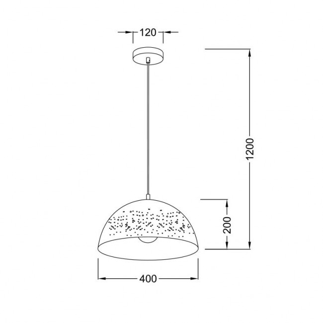 Φωτιστικό Μονόφωτο Ε27 Λευκό Planetario V363381PWG ACA LIGHTING