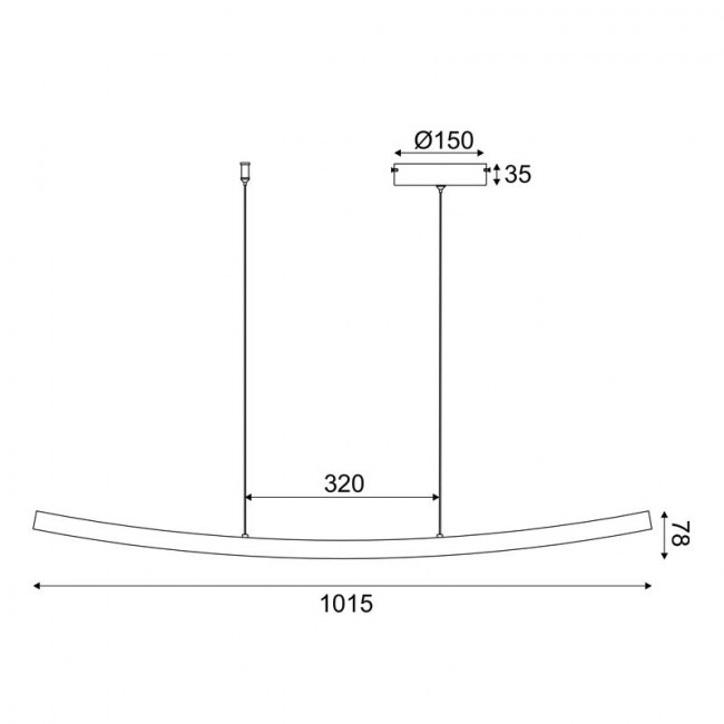 Φωτιστικό LED 20W 3000k Μαύρο Naava YL1721LEDPBK ACA LIGHTING