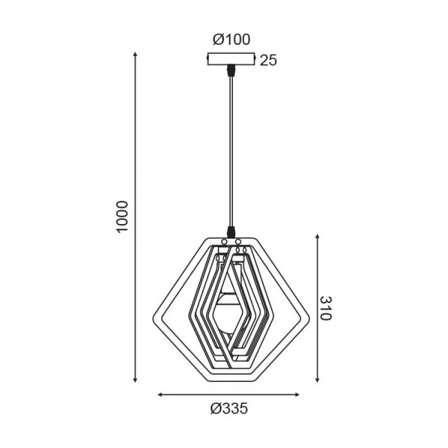 Φωτιστικό Μονόφωτο Ε27 Καφέ Και Χρυσό ZM391P34WDL ACA LIGHTING