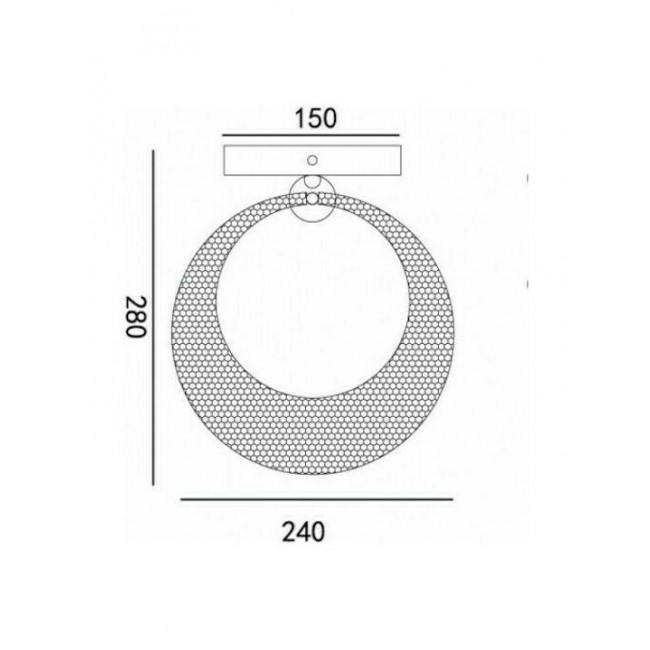 Φωτιστικό LED 8W 3300k Χρυσό MB9056G-1 SUN LIGHT