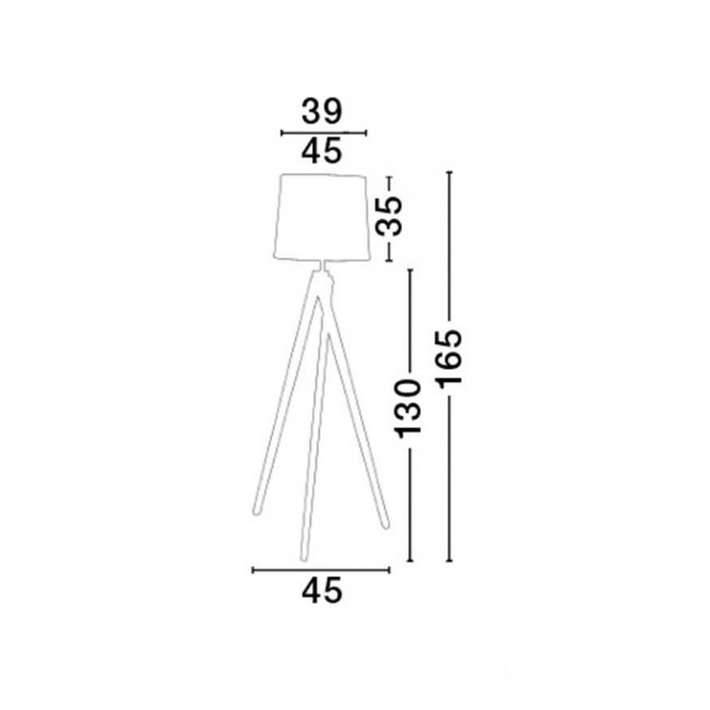 Φωτιστικό Δαπέδου E27 Φυσικό Και Λευκό Alma 60201 NOVA LUCE