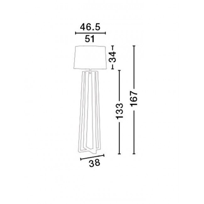 Φωτιστικό Δαπέδου E27 Φυσικό Και Λευκό Alma 60202 NOVA LUCE