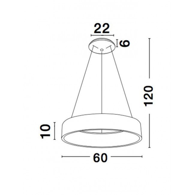 Φωτιστικο LED 42W 4000k Γκρι Rando 6167204 NOVA LUCE