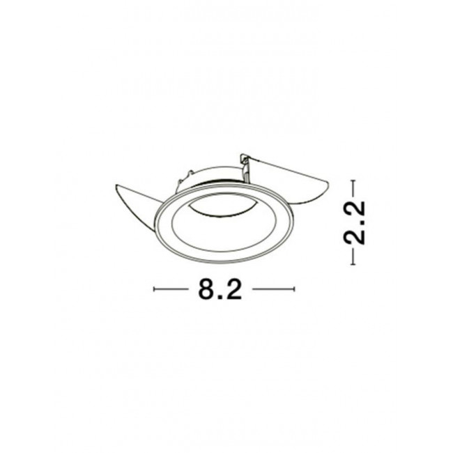 Σποτ Χωνευτό GU10 Μαύρο Zelmira 62221 NOVA LUCE