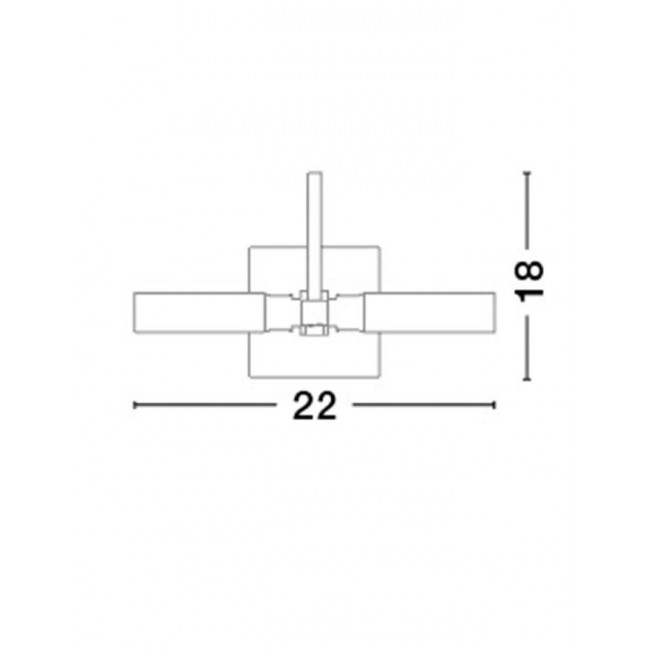 Απλίκα Μπάνιου G9 Νίκελ Και Γυαλί Διάφανο Dritto 6310661 NOVA LUCE