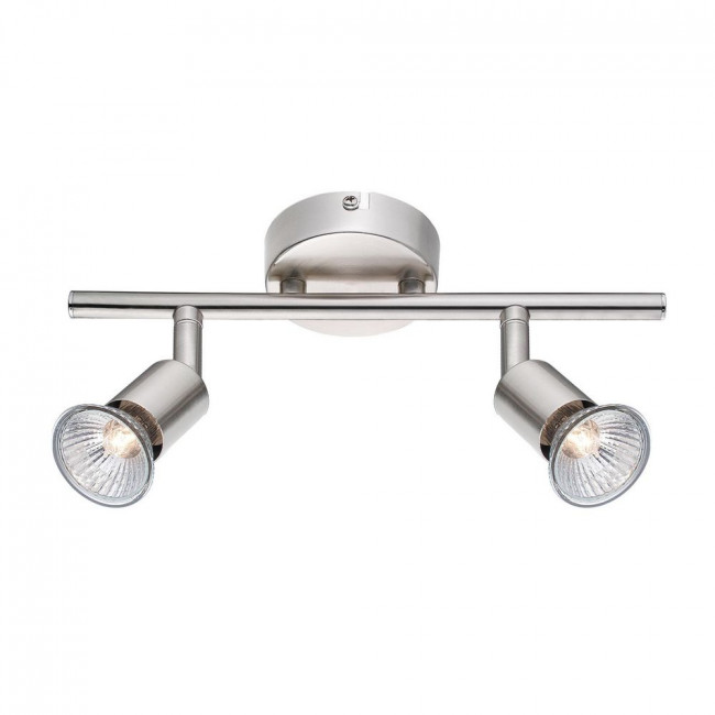Σποτ Οροφής Δίφωτο GU10 Νικελ Σατινέ Base 660002 NOVA LUCE