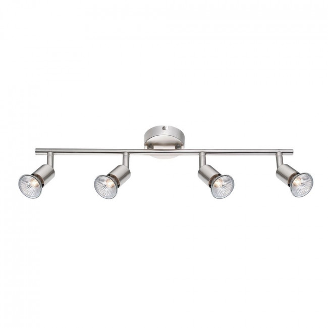 Σποτ Οροφής Τετράφωτο GU10 Νικελ Σατινέ Base 660004 NOVA LUCE