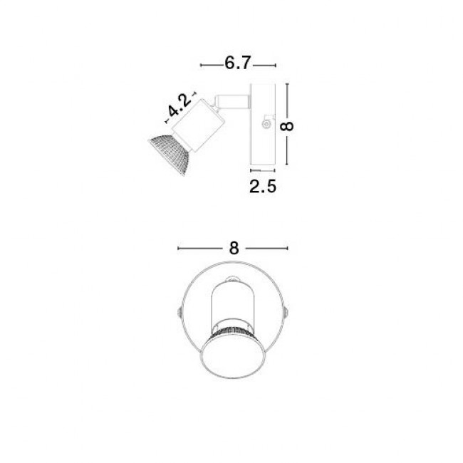Σποτ Επίτοιχο GU10 Λευκό Base 661001 NOVA LUCE