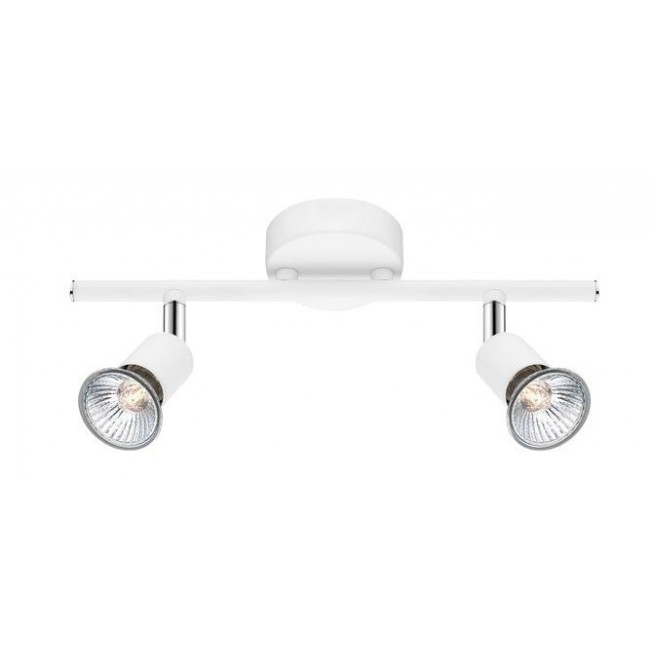 Σποτ Οροφής Δίφωτο GU10 Λευκό Base 661002 NOVA LUCE