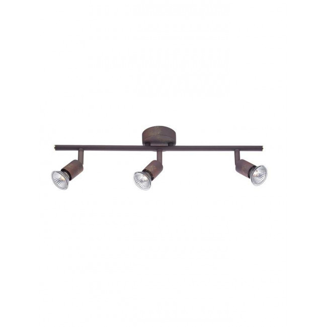 Σποτ Οροφής Τρίφωτο GU10 Σκουριά Base 662003 NOVA LUCE