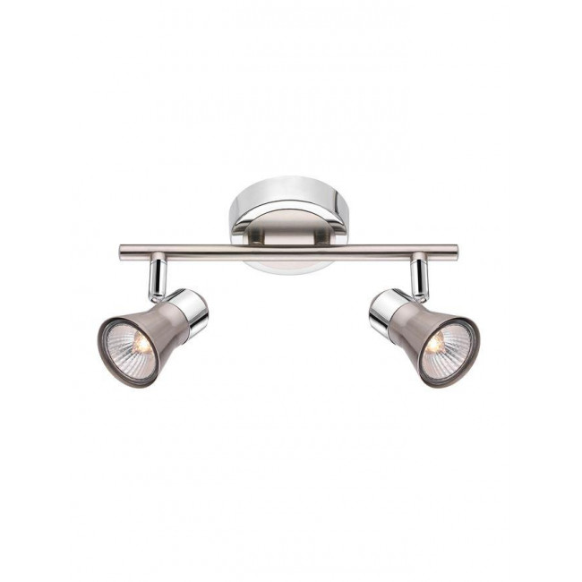 Σποτ Οροφής Δίφωτο GU10 Χρώμιο Galeria 663002 NOVA LUCE