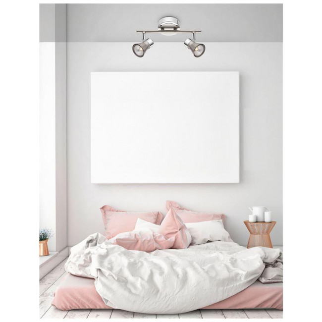 Σποτ Οροφής Δίφωτο GU10 Χρώμιο Galeria 663002 NOVA LUCE
