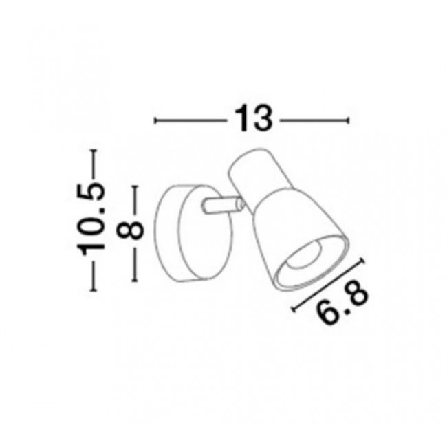 Σποτ Επίτοιχο E14 Σατινέ Και Λευκό Publico 667001 NOVA LUCE