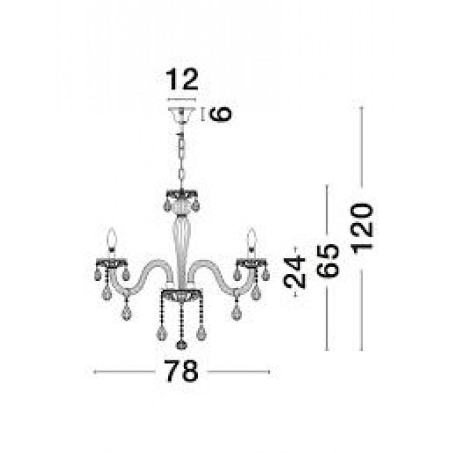 Φωτιστικό Οχτάφωτο Ε14 Μελί Zeno 71231402 NOVA LUCE