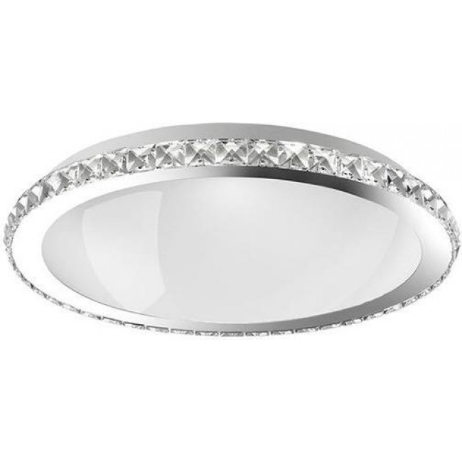 Πλαφονιέρα E27 Λευκό Με Κρύσταλλο Palermo 7311403 NOVA LUCE