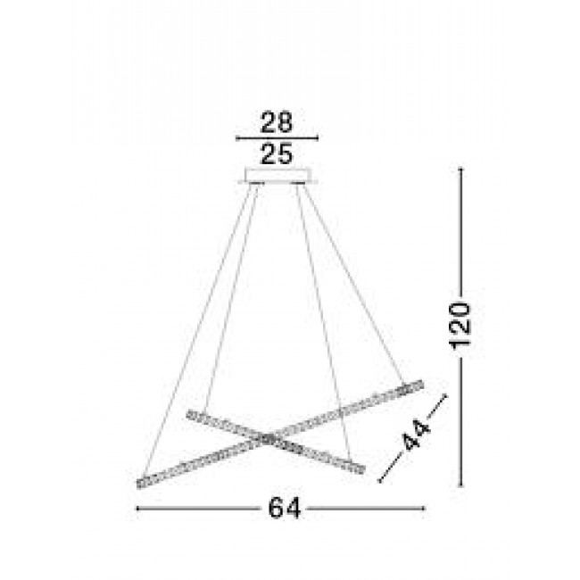 Φωτιστικό LED 40W 3500K Χρώμιο Celine 7403001 NOVA LUCE