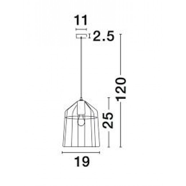 Φωτιστικό Μονόφωτο Ε27 Μαύρο Peppino 7605178 NOVA LUCE