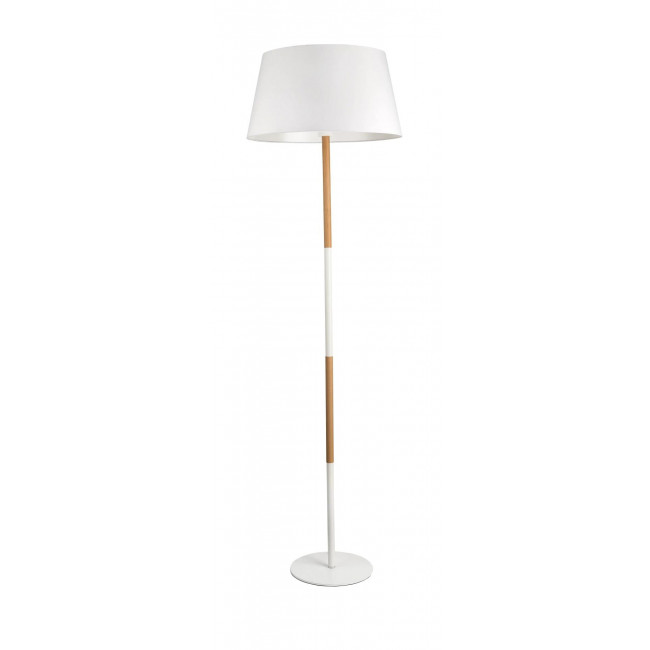 Φωτιστικό Δαπέδου Ε27 Λευκό Και Ξύλο Arrigo 7605184 NOVA LUCE