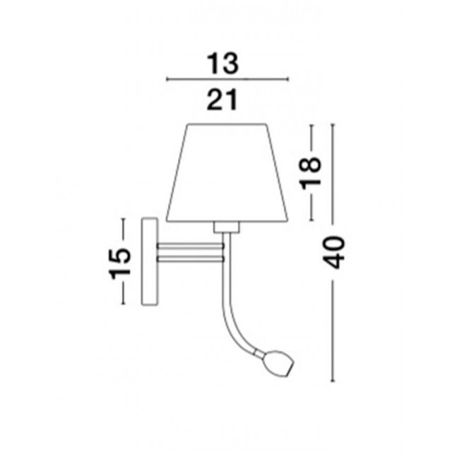 Απλίκα E27 & LED 3W Λευκό Valencia 8127401 NOVA LUCE