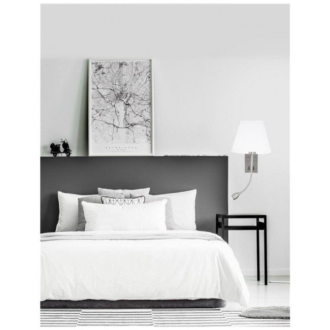 Απλίκα E27 & LED 3W Ασημί Και Λευκό Valencia 8127402 NOVA LUCE