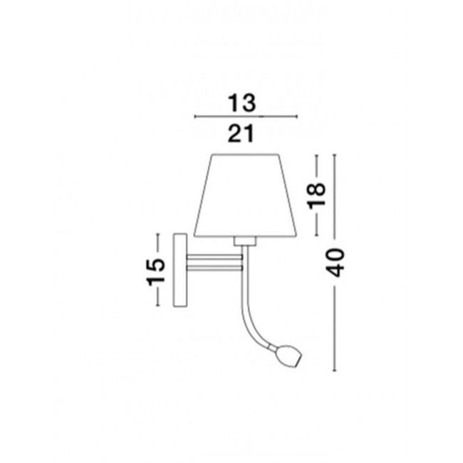 Απλίκα E27 & LED 3W Ασημί Και Λευκό Valencia 8127402 NOVA LUCE